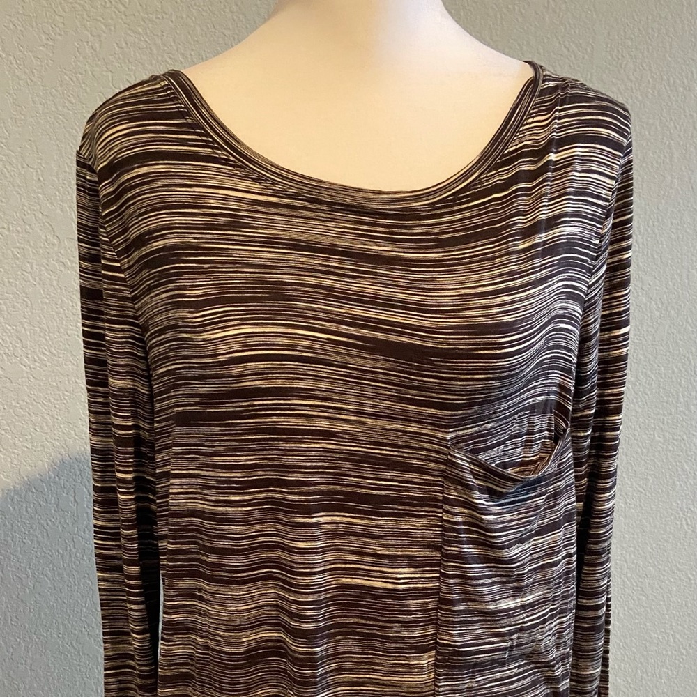 BCBG Max Black Brushed Tunic, Size Small